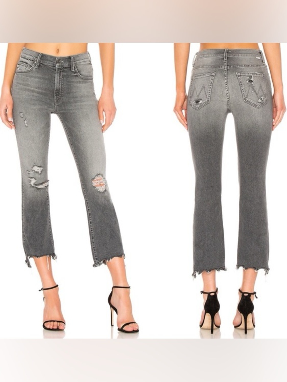 Mother Insider Crop Step Chew style in the washed grey